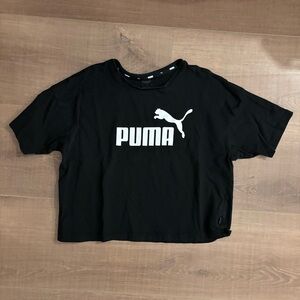 Puma Black Tee with White Logo